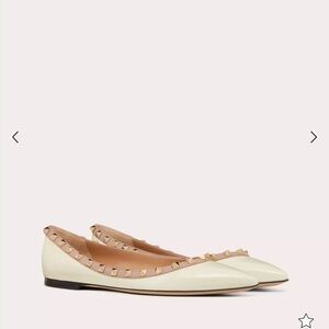 Studded Cream Flats